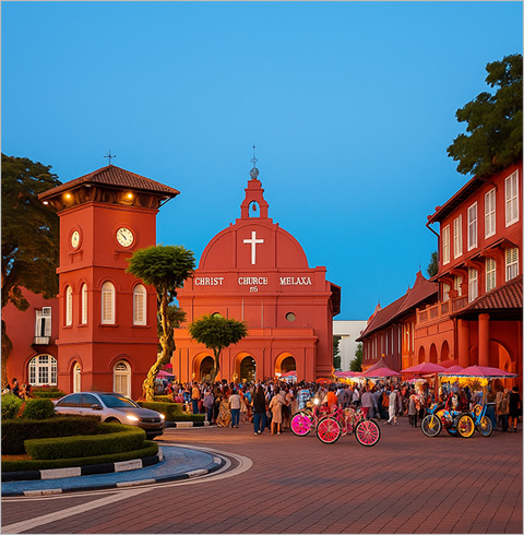 [자유투어]멜라카 투어/말레이시아 역사의 도시/유네스코 등재된 문화재 투어